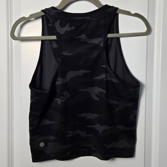 Athleta Shanti Camo Crop III Tank - M Black Camo - Picture 3 of 6